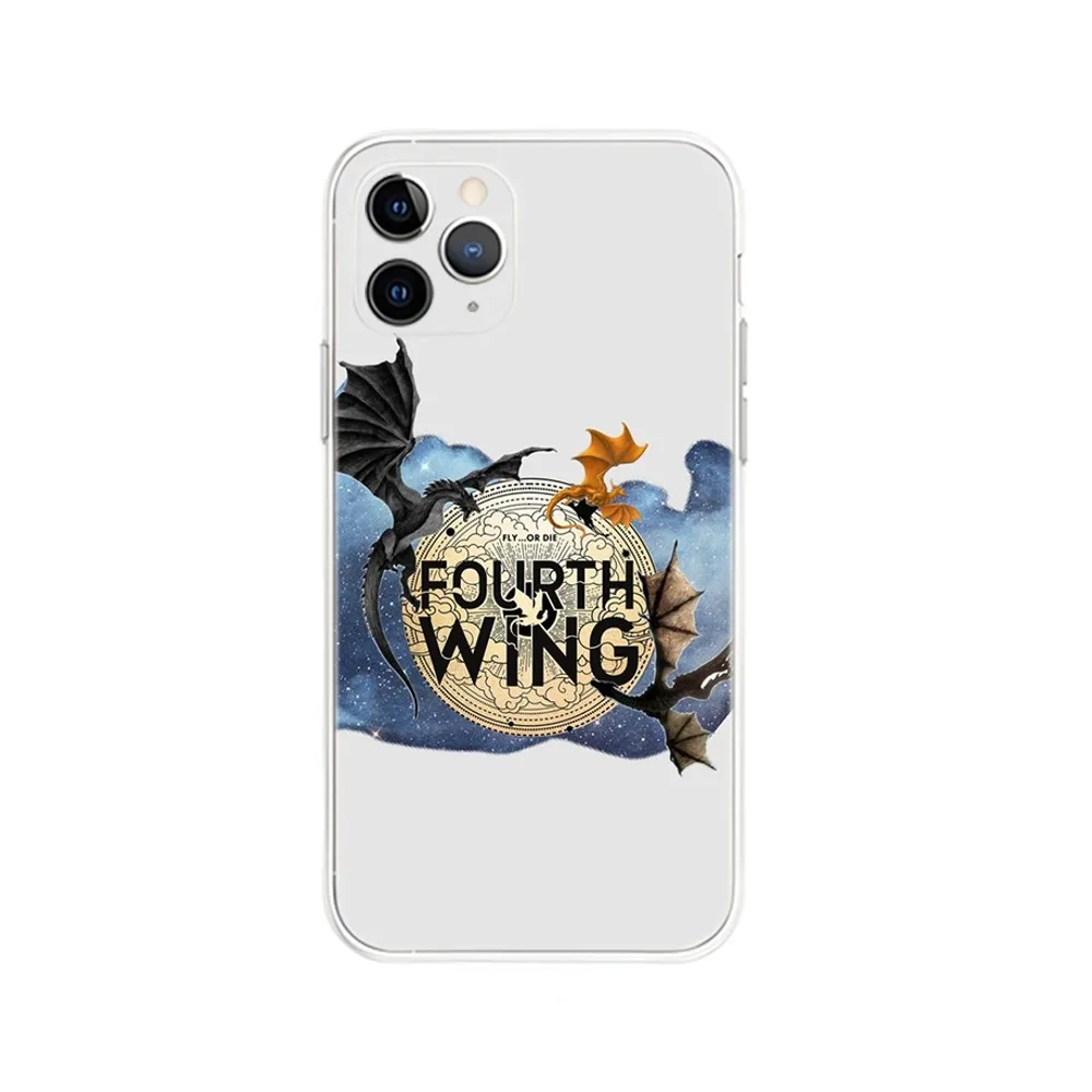 F-Fourth Wing Dragon  Phone Case For iPhone Apple 15,14,13,12,Mini,11,Pro,Max,Plus,X,XR,XS,8,SE,2020,Plus Transparent Cover