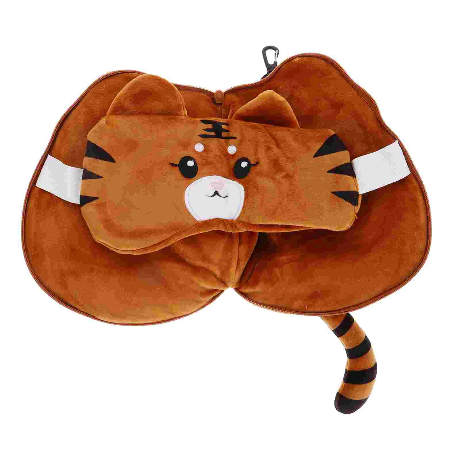 Eye Mask Pillow Blinder with Travel Neck Eyemask Patches U-shaped Office Cover Animal Cloth 2-in-1 Blindfold Plane Cartoon