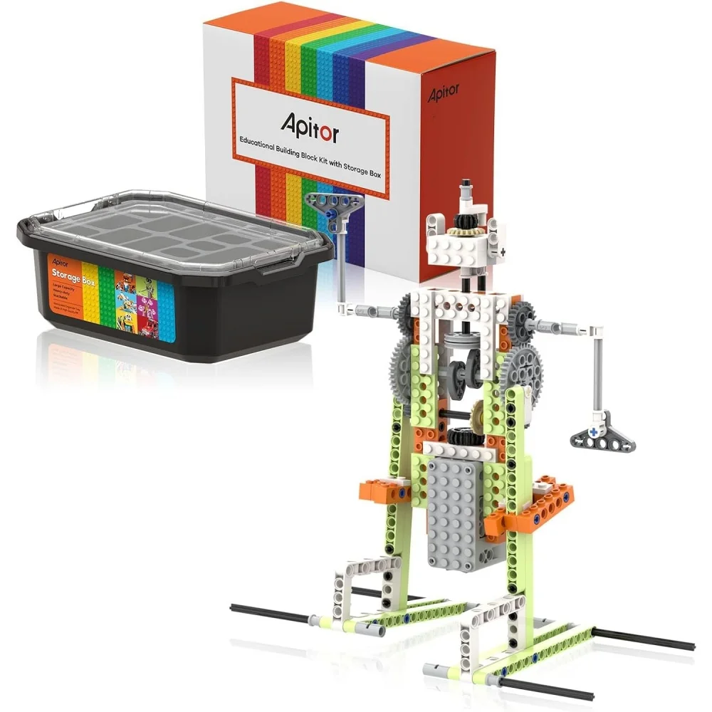 

Apitor Robot E STEM Kits Include Large Storage Organizer 14 in 1 Electric Building Toys Learning Material Educational Toys