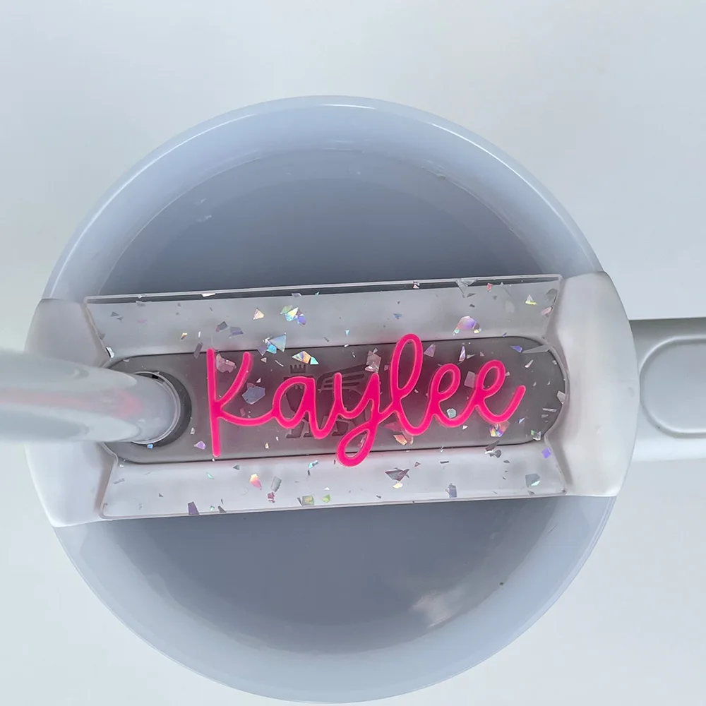 Personalized Tumbler Name Tag | Custom Tumbler Name Plate | 30oz and 40oz |H2.0 Quencher Name Tag | Acrylic Name Plate cup brand
