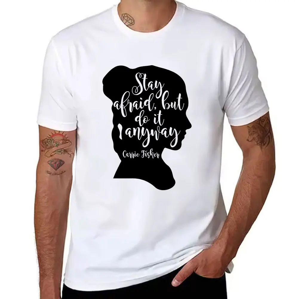 Men's Cotton T-Shirt Carrie Fisher Quote 