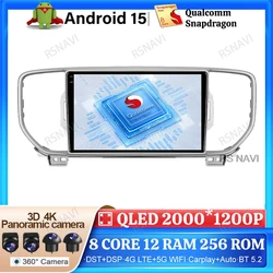Android 15 Car Radio For KIA Sportage 4 QL 2016 2017 2018 GPS Viedo Player DVD QLED DSP Multimedia Qualcomm Autoradio Navigation