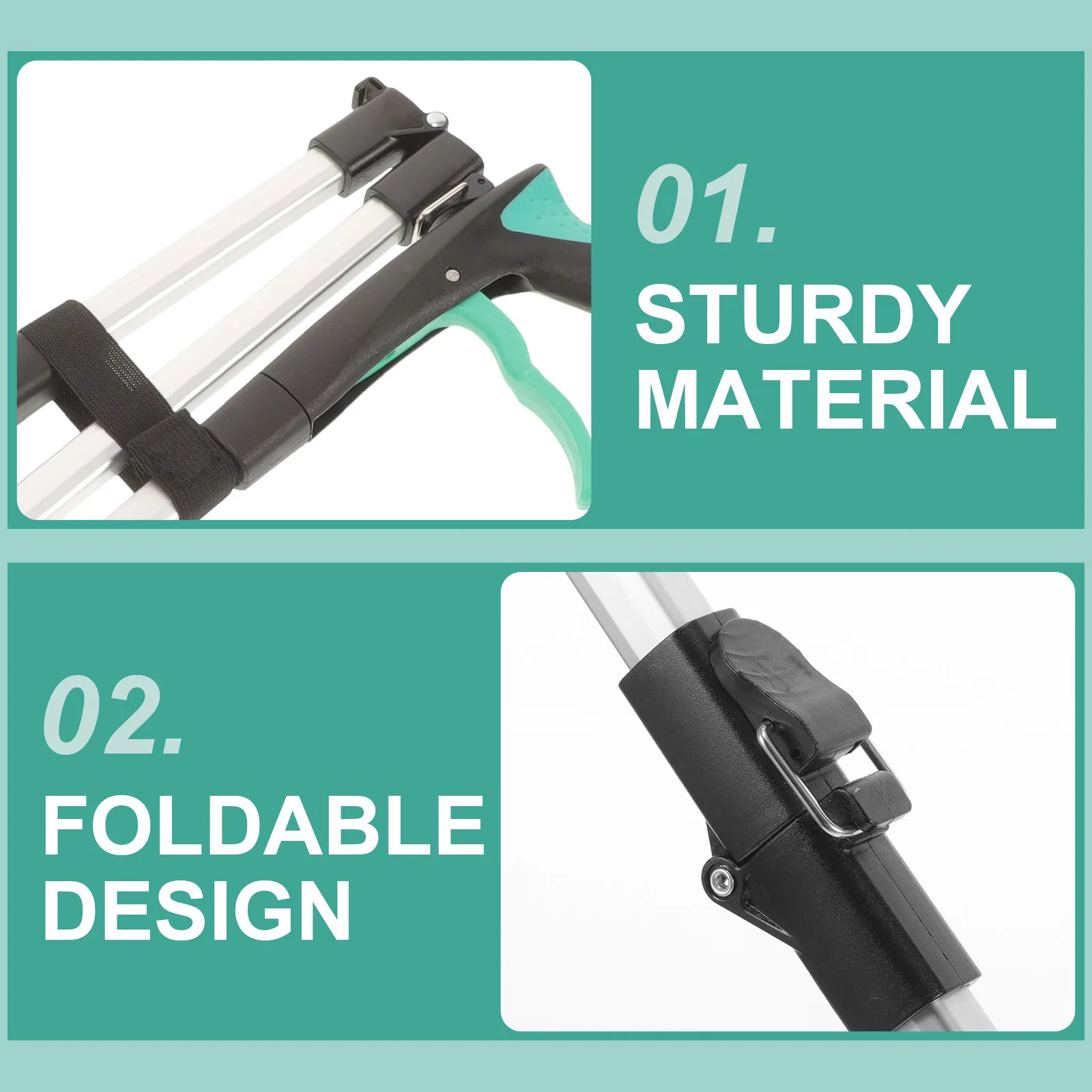 

Складной захват для мусора, сверхпрочный, многоразовый, с эргономичной ручкой, удлиненный, для людей с ограниченными возможностями, пожилых людей, для дома