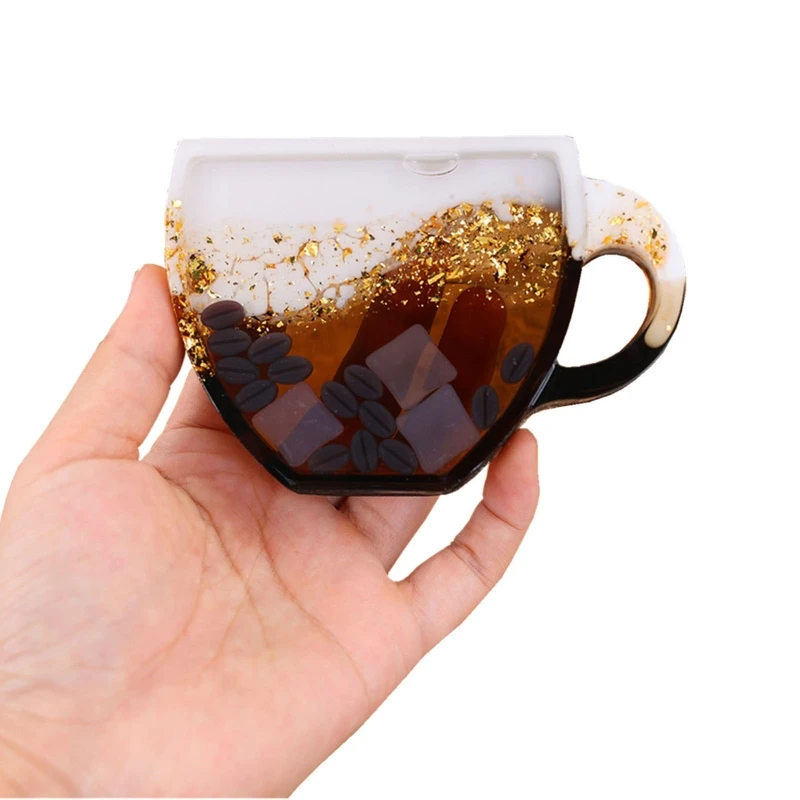 コーヒーレモンスライス型シリコーンカップコースタートレイエポキシ樹脂鋳造型