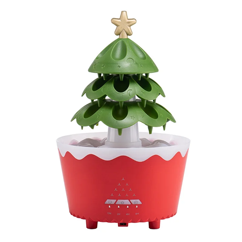 A36T-Christmas Lucky Tree Essential Oil Aromatherapy Machine Household Silent Small Humidifier Home Gift