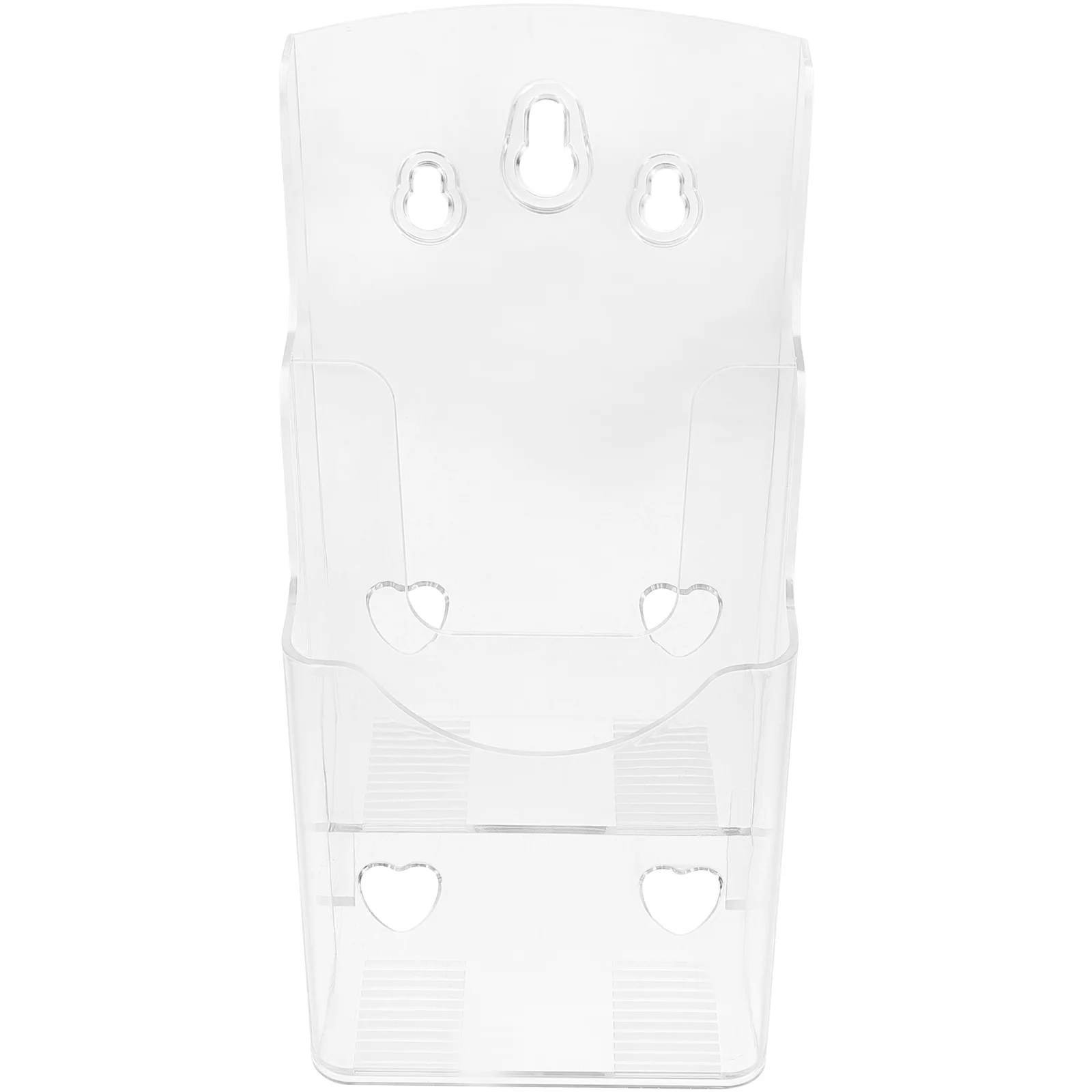 Wall Mount 2 Layer Acrylic Document Stand Classified Storage Design for School Dorm Office File Rack Flyer Holder Brochure