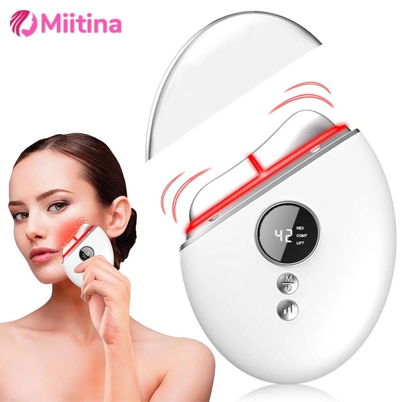 

Face Roller Massager EMS Vibration Heating Massage Facial Skin Rejuvenation Skin Tightening Beauty Device Face Lifing Thin Face