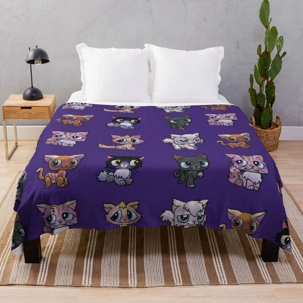 

Littlest Pet Shop Cats Throw Blanket All Season Soft Lightweight Blanket for Home