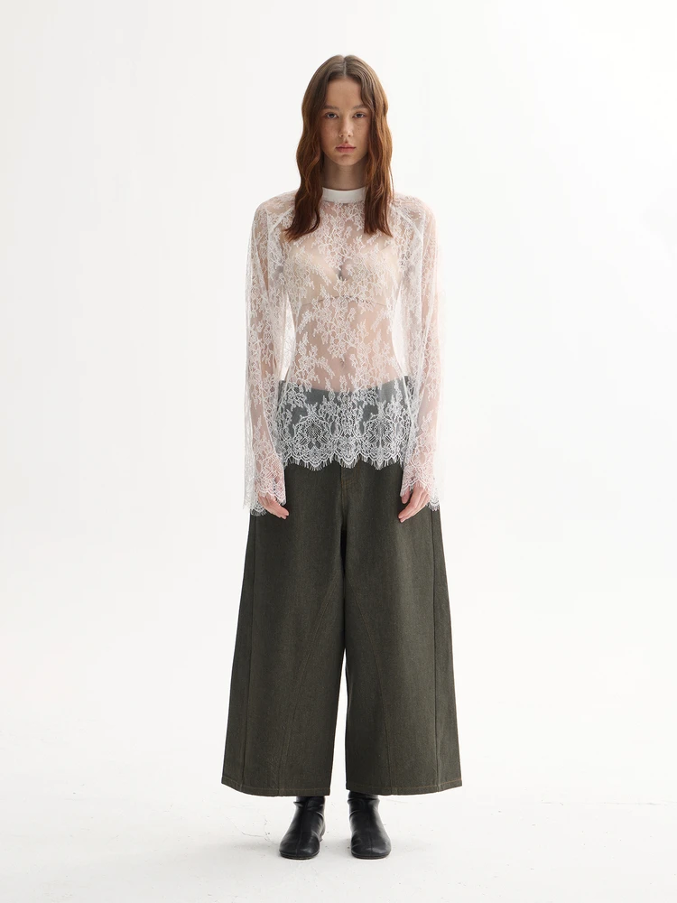 

Женская свободная футболка Furifuri с длинным рукавом и круглым вырезом, из нейлоновой ткани, с цветочным узором, дышащая, в французском стиле