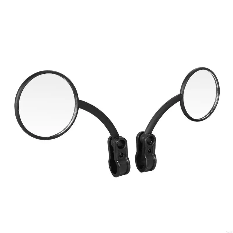 M76E Motorrad-Lenkerspiegel-Set, 22-mm-Lenker-Clip-On-Spiegel mit runden Köpfen, Metallschaft und manueller Winkeleinstellung – Detail 4