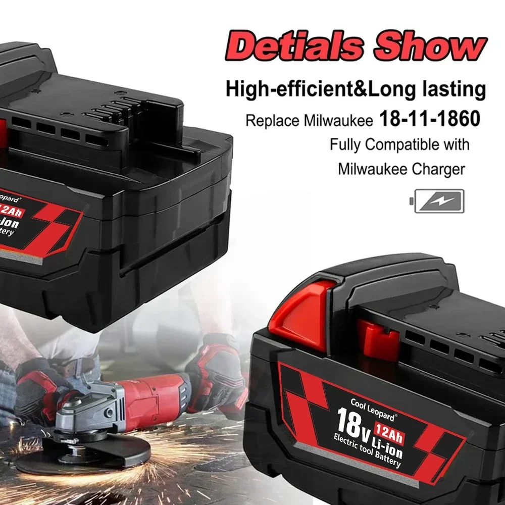 For Milwaukee M18 18V Replacement Li-ion battery For Milwaukee M18B5 XC 48-11-1815 48-11-1850 2604-22 2604-20 battery