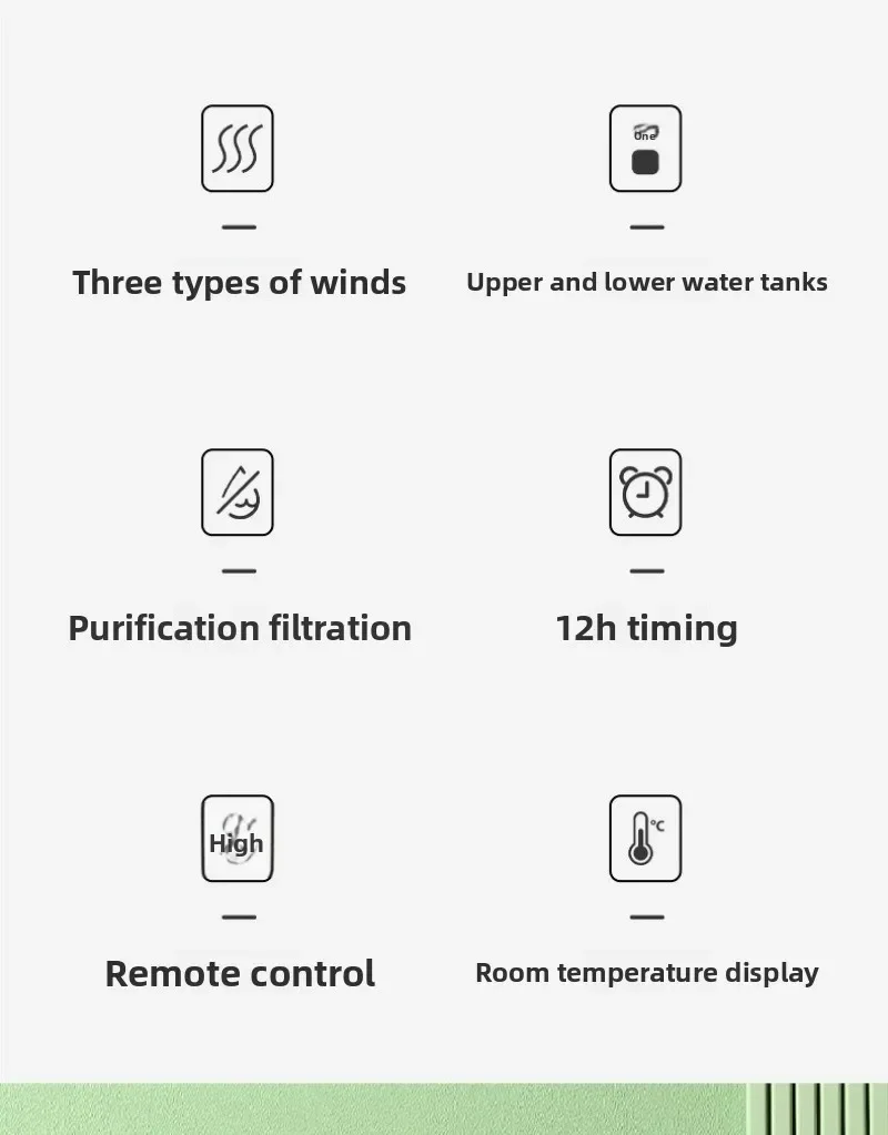 Superior 3.8L Single/Double Water Tank Air Conditioner Fan Water-cooled Fan Refrigeration and Humidification Air Conditioner Mob