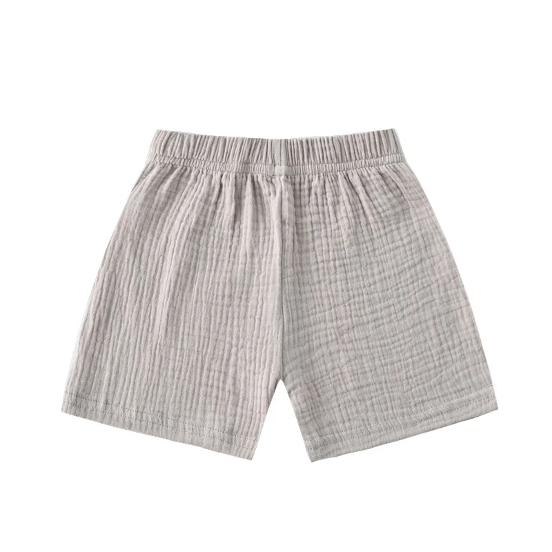 Summer Baby Girls Shorts Kids Shorts Solid Linen Cotton Beach Shorts For Boys 0-6Year Toddler Shorts Casual Sport Shorts