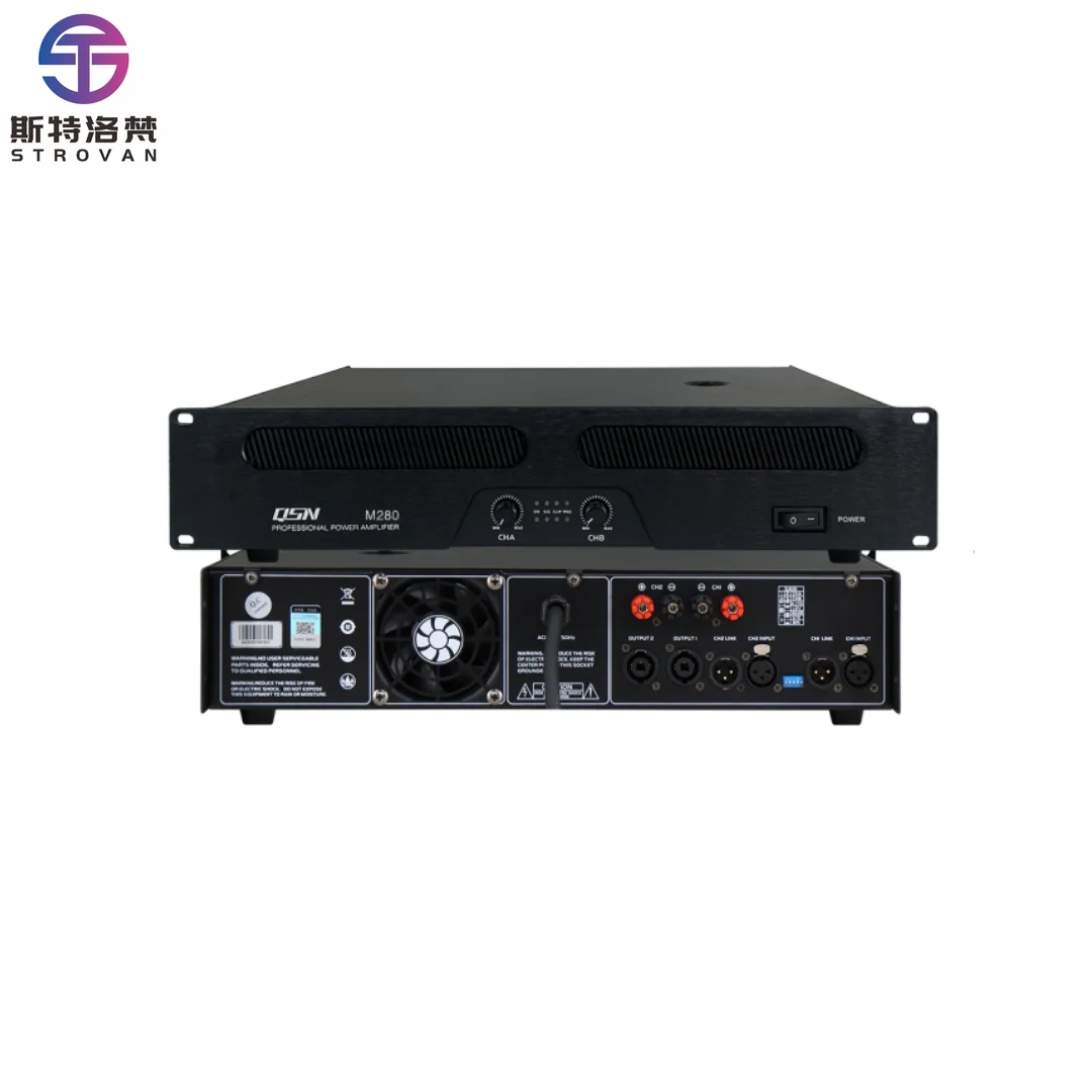 Super Stability  2 Channel  M210 Amplifier Wide Power Supply Suitable for Global Voltage for Outdoor Mobile Performance
