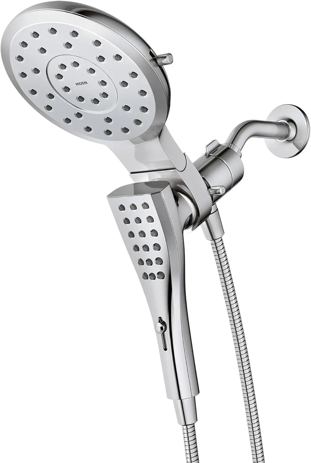

Versatile Rain and Handheld Shower Combo with Adjustable Dial, Magnetic Docking, 60" Hose in Chrome Finish
