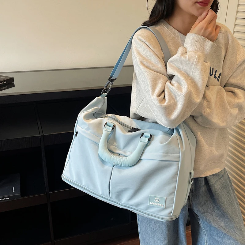 

Women's Crossbody Bag Large Capacity Travel Duffel Tote Casual Fitness Gym Handbag Foldable Short Trip Luggage Storage Sling Bag