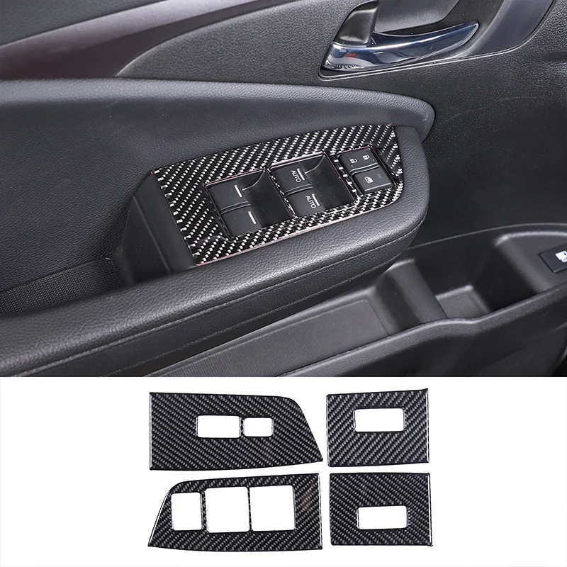 

For Honda Pilot 2015-2019 Soft Carbon Fiber Glass Lifting Frame Decorative Sticker Interior Modification Accessories