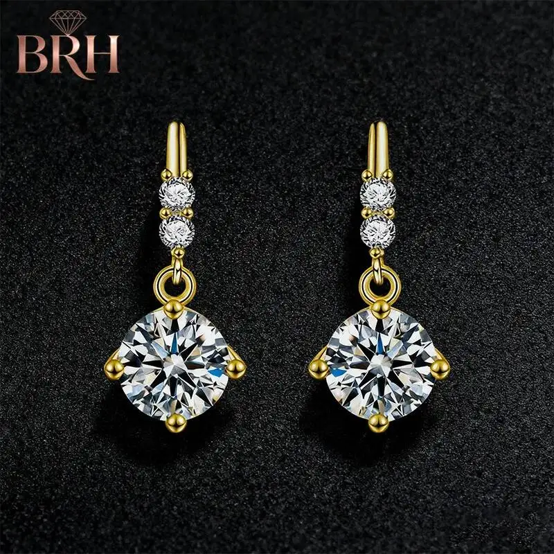 Moissanite 0.5CT Earrings 925 Sterling Silver Moissanite Tassel Stud Earrings
