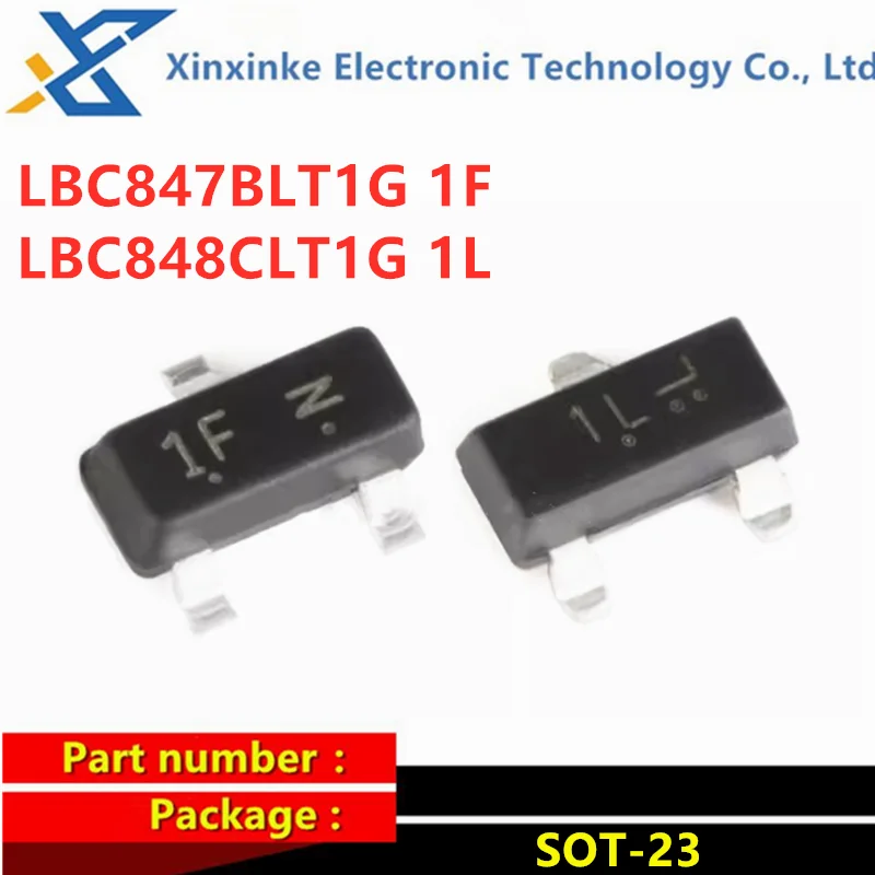 100PCS LBC847BLT1G LBC848CLT1G Marking：1F 1L SOT-23 30V 100mA SMD Transistor BC847B BC848C
