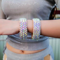 Belly Dance Jewelry Arm Ring Dance Performance Diamond Open Bracelet Diamond Bracelet Rhinestone Belly Dancing Accessories