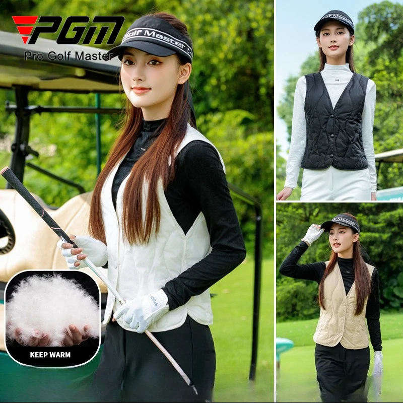 

PGM Женский пуховый жилет для гольфа осень/зима теплая спортивная куртка YF845