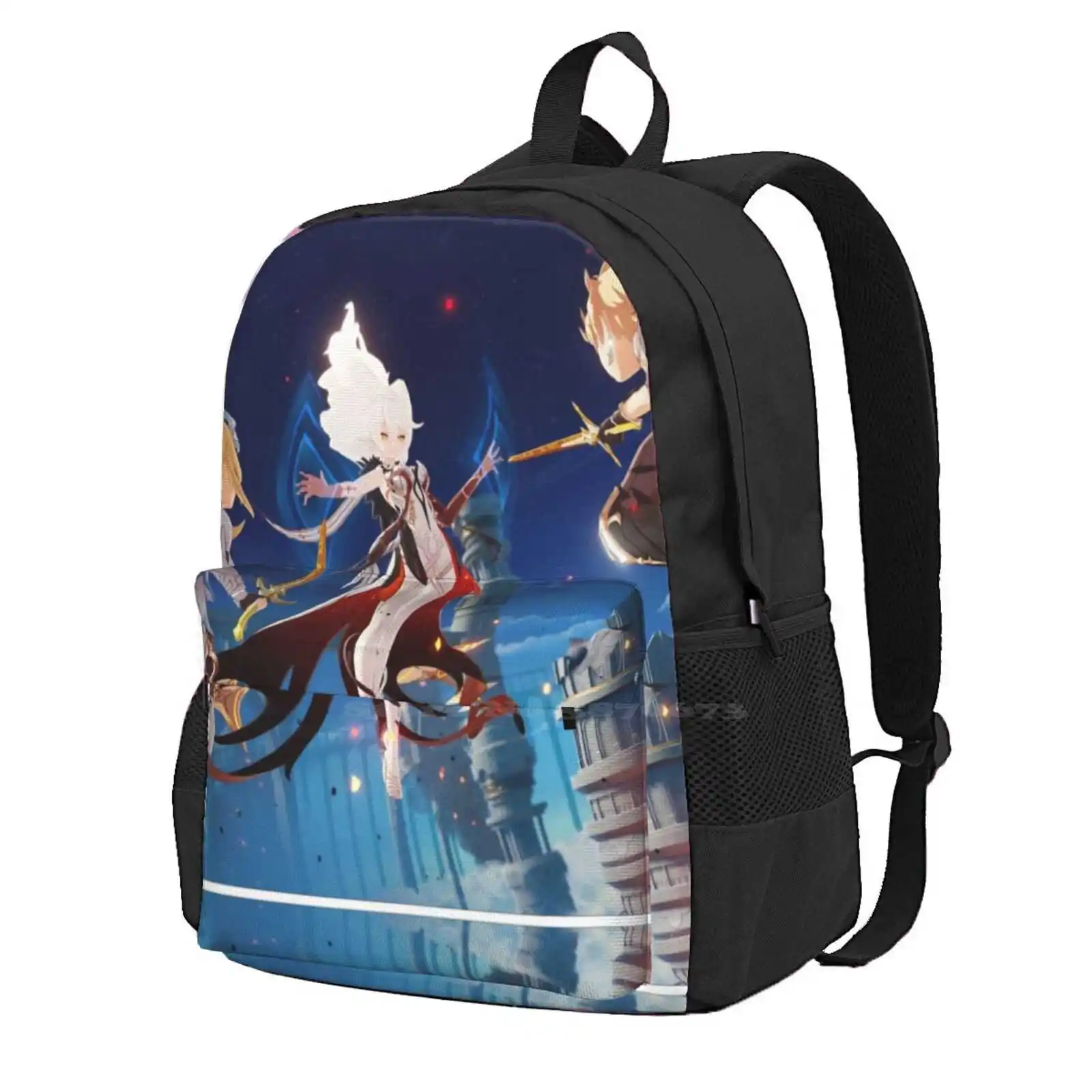 Genshin Impact №8 School Bags Travel Laptop Backpack Genshin Impact Woman Genshin Impact Best Woman Art Genshin Impact Art