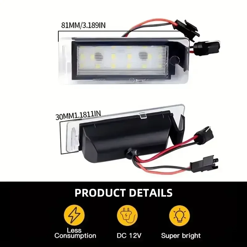 

LED License Plate Lights for Buick Encore Enclave Verano LaCrosse Envision Allure Bright Number License Lamp Canbus Error Free