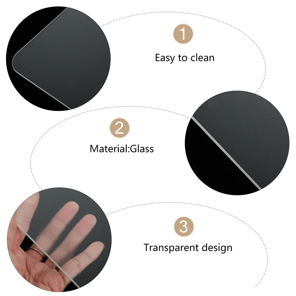 

Clear Transparent Glass Mouse Pad Stable Desk Gaming Mat Laptop Mousepad Smooth Non-Slip for Home Office School