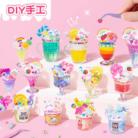 Kids Handmade DIY Cream Glue Girl Ice Cream Sweet Cup Making Material Pack