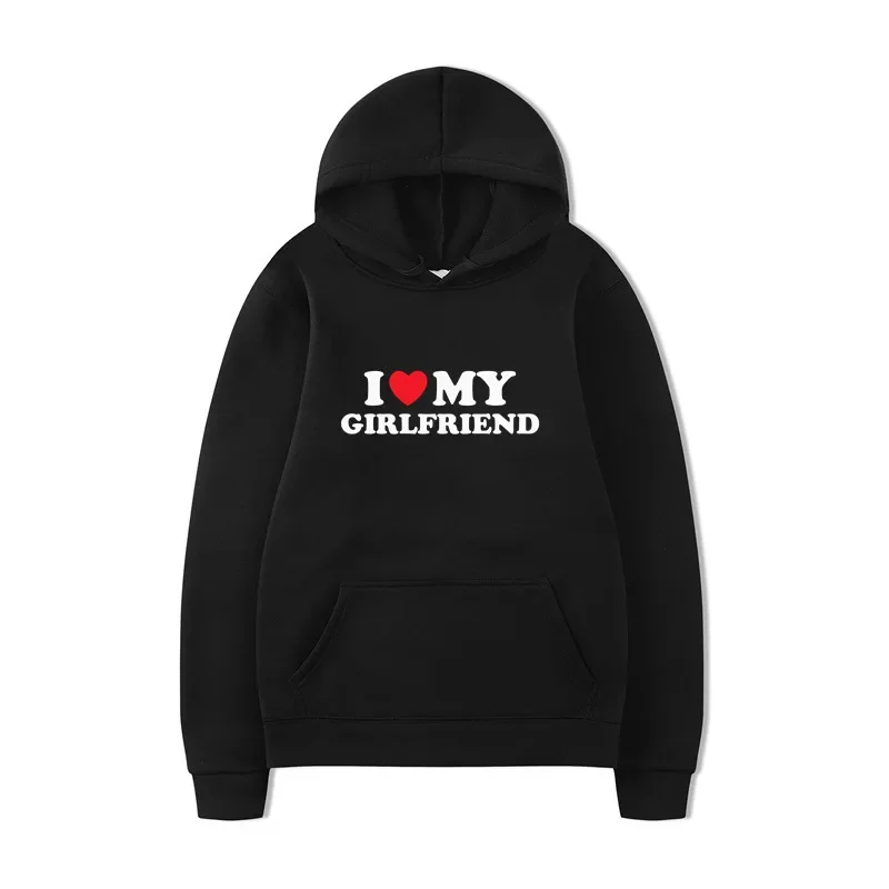 2025 أنا أحب صديقتي Autunm مطبوعة الرجال هوديي العلامة التجارية هودي Y2K خمر موضة جديدة عادية للجنسين طويلة الأكمام البلوفرات