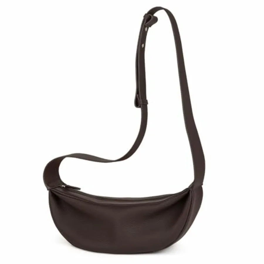 

Crossbody sling bags for women: genuine leather, minimalist style, casual chest bags with wide strap