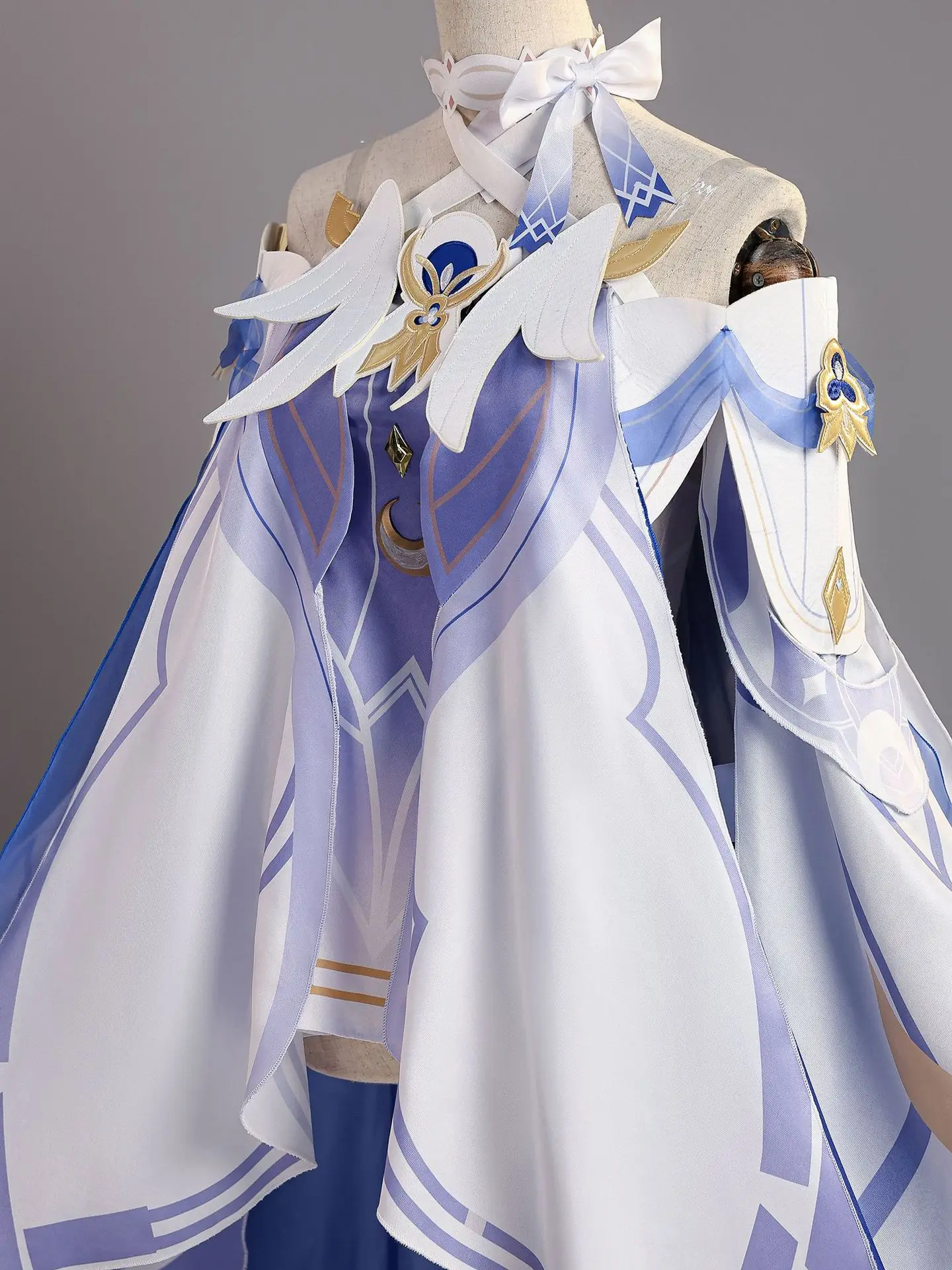 كولومبينا تأثيري لعبة جينشين تأثير زي شعر مستعار هالوين كرنفال ملابس الحفلات #4