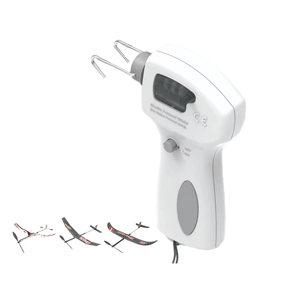 Rubber Band-Powered Airplane Model Winding Machine with Counter Electric Winder, Convenient and Fast Winding