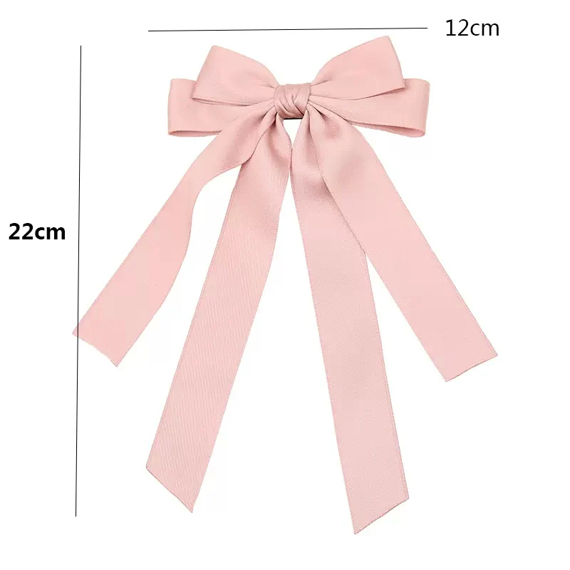 Lystrfac Fashion Fabric Ribbon Hair Bow Hairpin for Women Girls Hair clips Black White Bow Top Clip Female Hair Accessories