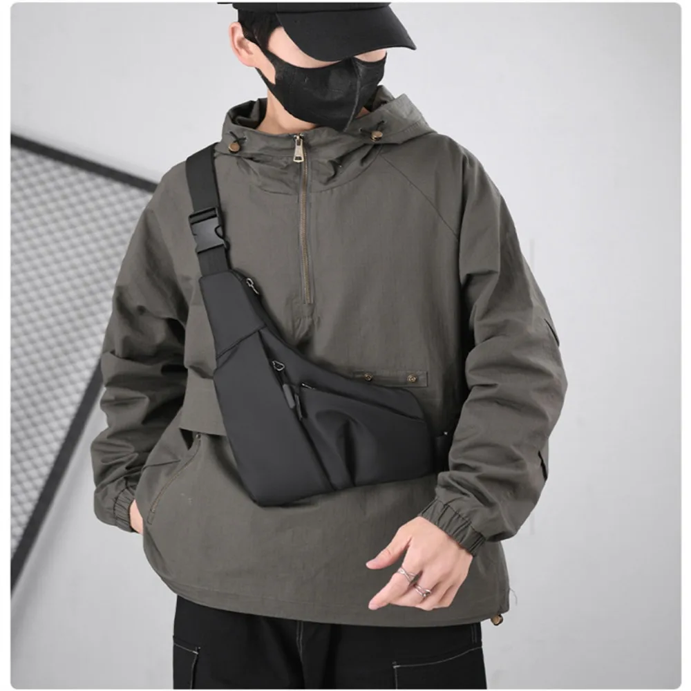 New Fashion Underarm Wrap Chest Bag Street-Style Waterproof Belt Bag Solid Color Nylon Waist Bag Outdoor