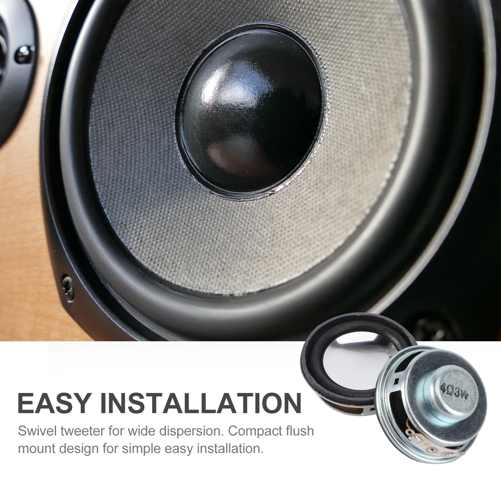 

2 Pcs Mini Speaker Small Speakers Portable Loudspeakers Magnetic Sound System Easy Installation No Cutting Needed For