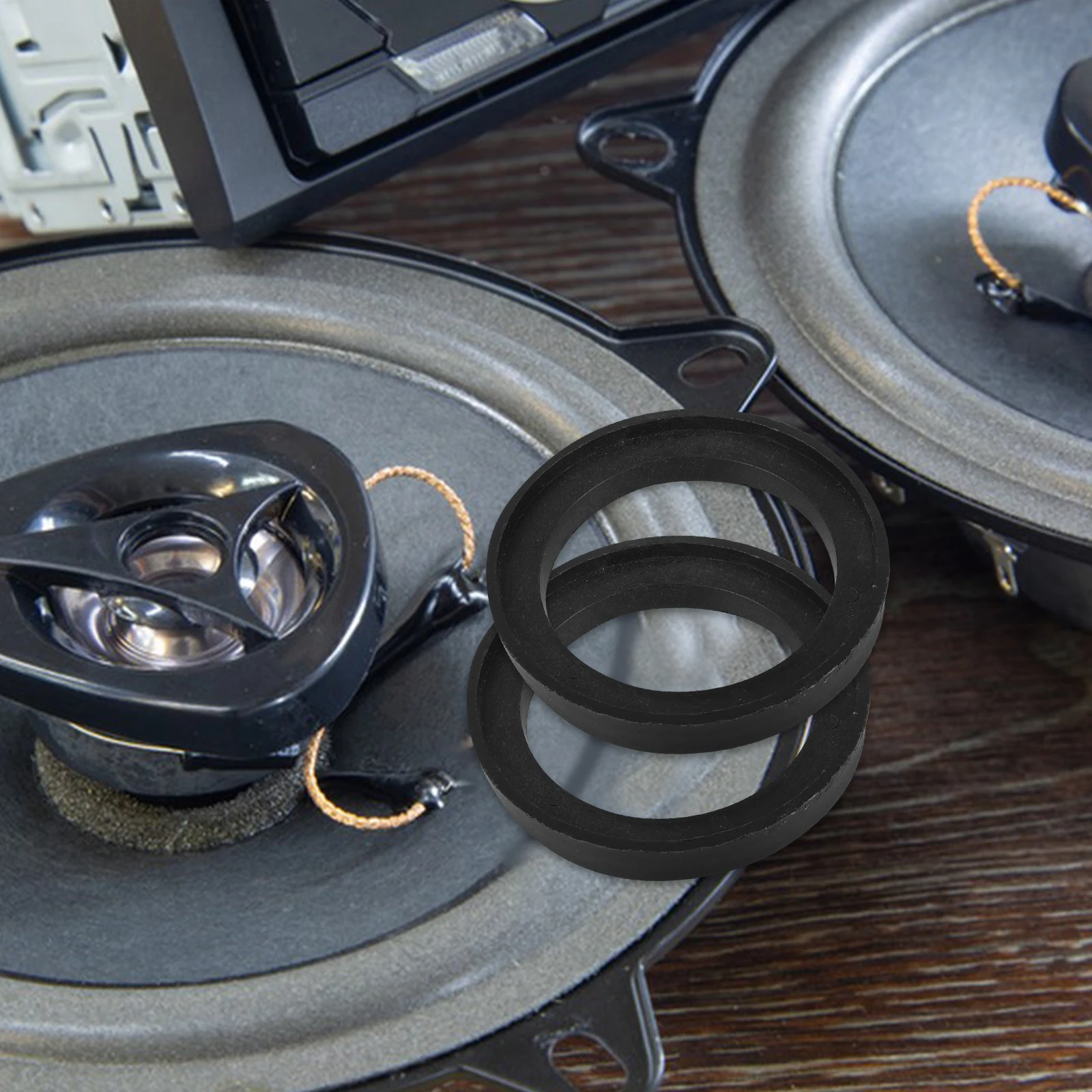 

3.5 Inch Car Speaker Spacer Rings Plastic Mounting Bracket Adapter Door Spacers Horn Pad for 3.5 Speaker Solid Design
