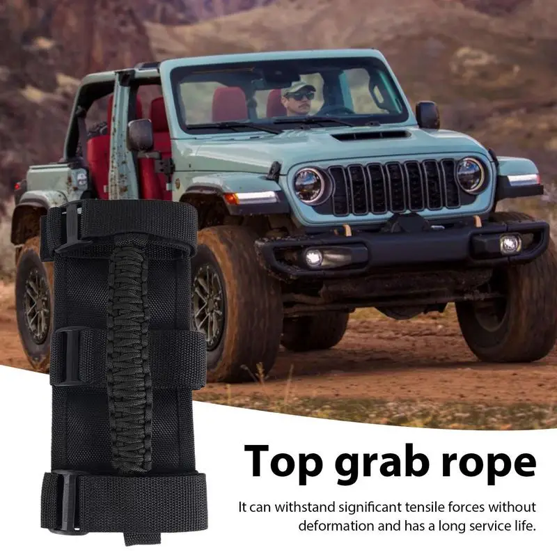 ATV Handle Grips Oxford Cloth Anti Slip Braided Grab Rope For ATV Easy Installation Multifunctional Stable ATV Modification