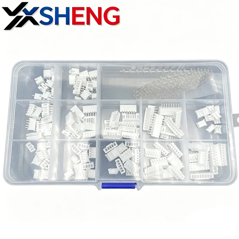 220PCS PH2.0 JST Male Female Plug Socket Box Set PH 2.0mm Connector Kit New Straight Pin Terminals 2P 3P 4P 5P 6P 8P Pitch
