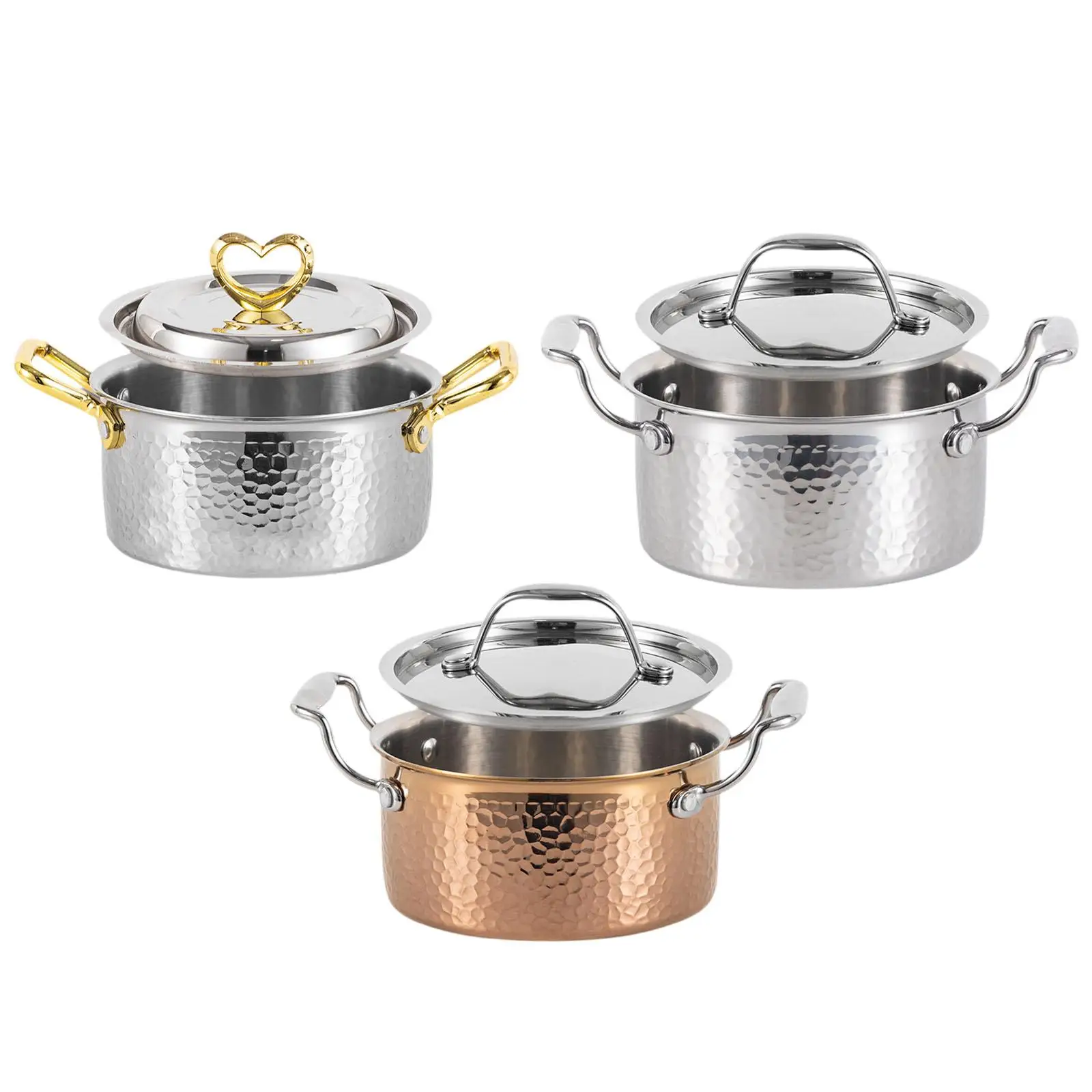 

Stainless Steel Hot Pot Kitchen Supplies with Lid for Induction Cooker Soup Pot for Barbecue Camping Catering Party Buffet