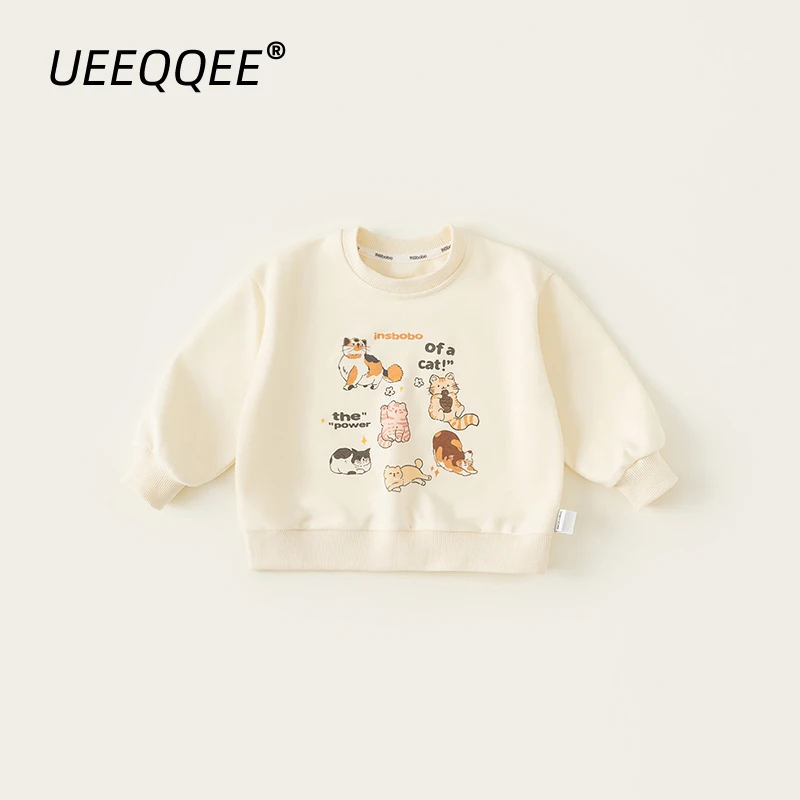

Spring Autumn Children Sweatshirts 1-10Y Girls Cotton Print Cartoon Casual Pullover Tops Korean Toddler Wear For Kids Clothing