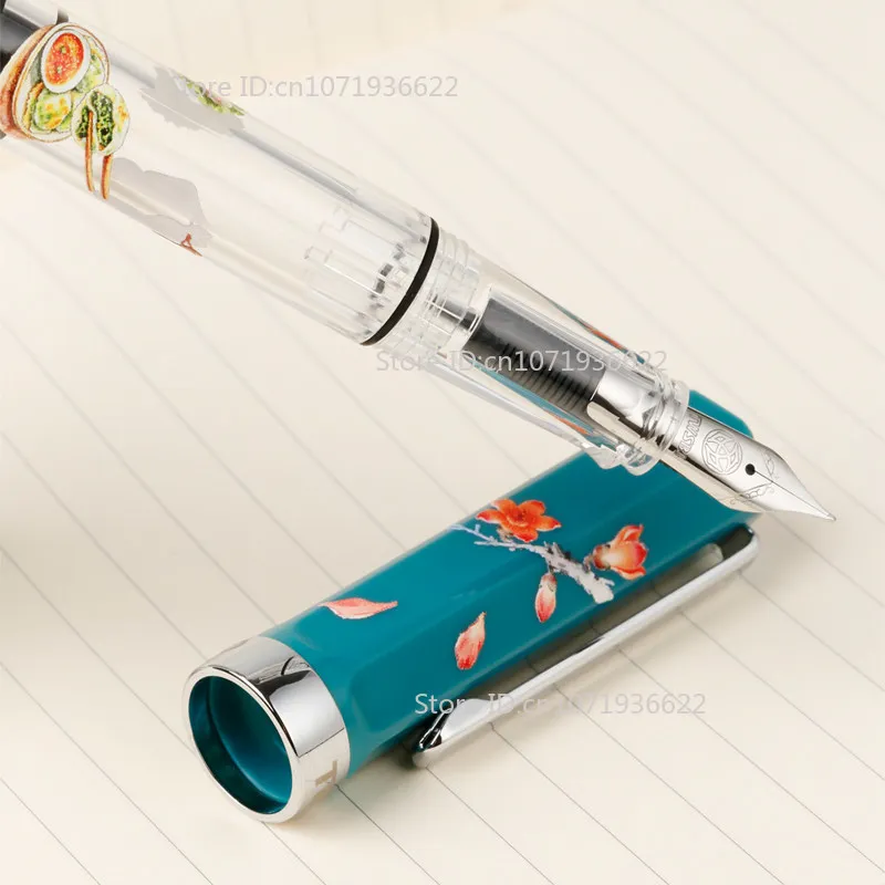 New TWSBI ECO Chaoshan Food Fa Cui Limited Edition Fountain Pen Piston Filling Transparent Pen Design Gift for Journaling