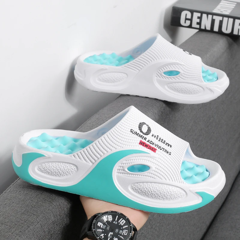 Sommer Neues Design Herren Massage-Hausschuhe Indoor Outdoor Sandalen Strand Herren Freizeitschuhe EVA Weiche Slides Herren Paar-Hausschuhe – Detail 14