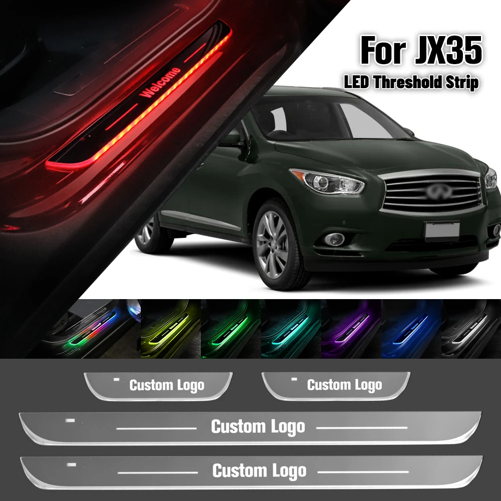 

For Infiniti JX35 2012-2014 Car Door Sill Light Customized Logo LED 2013 Welcome Threshold Pedal Lamp Accessories