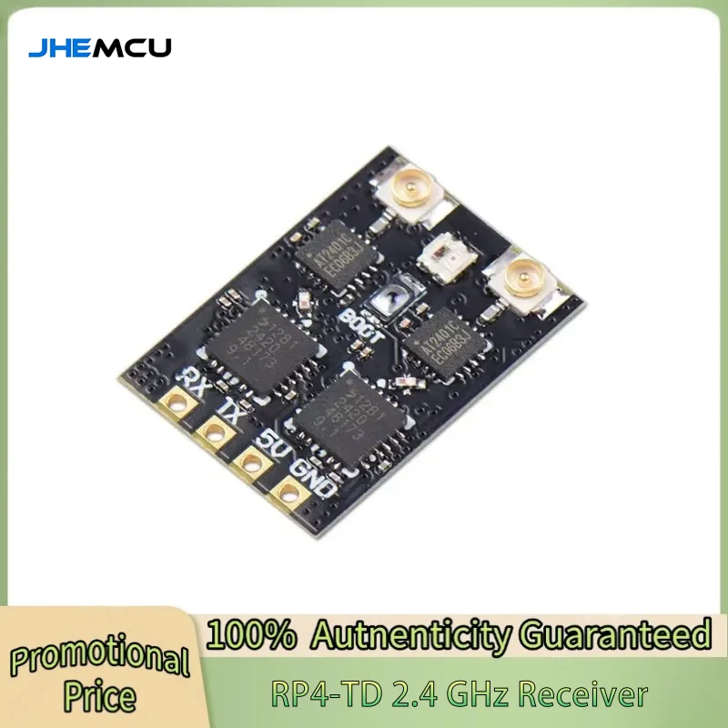 

JHEMCU RP4-TD ELRS 2.4GHz True Diversity Receiver ESP32 PICO D4,DUAL SX1280 for Long Range FPV Racing Drone RX