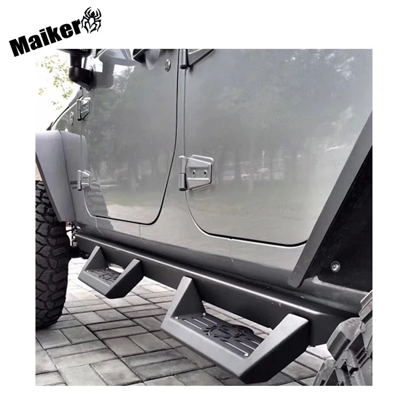 

Offroad auto parts Steel Running Board for Jeep Wrangler JK 07-17 Black Side Step barscustom