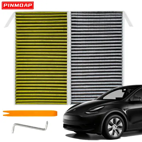 Activated Carbon Air Filter Suitable For Tesla Model 3 Y Cabin Air Filter Cartridge Matching Tool Air Conditioning Cabin Filter