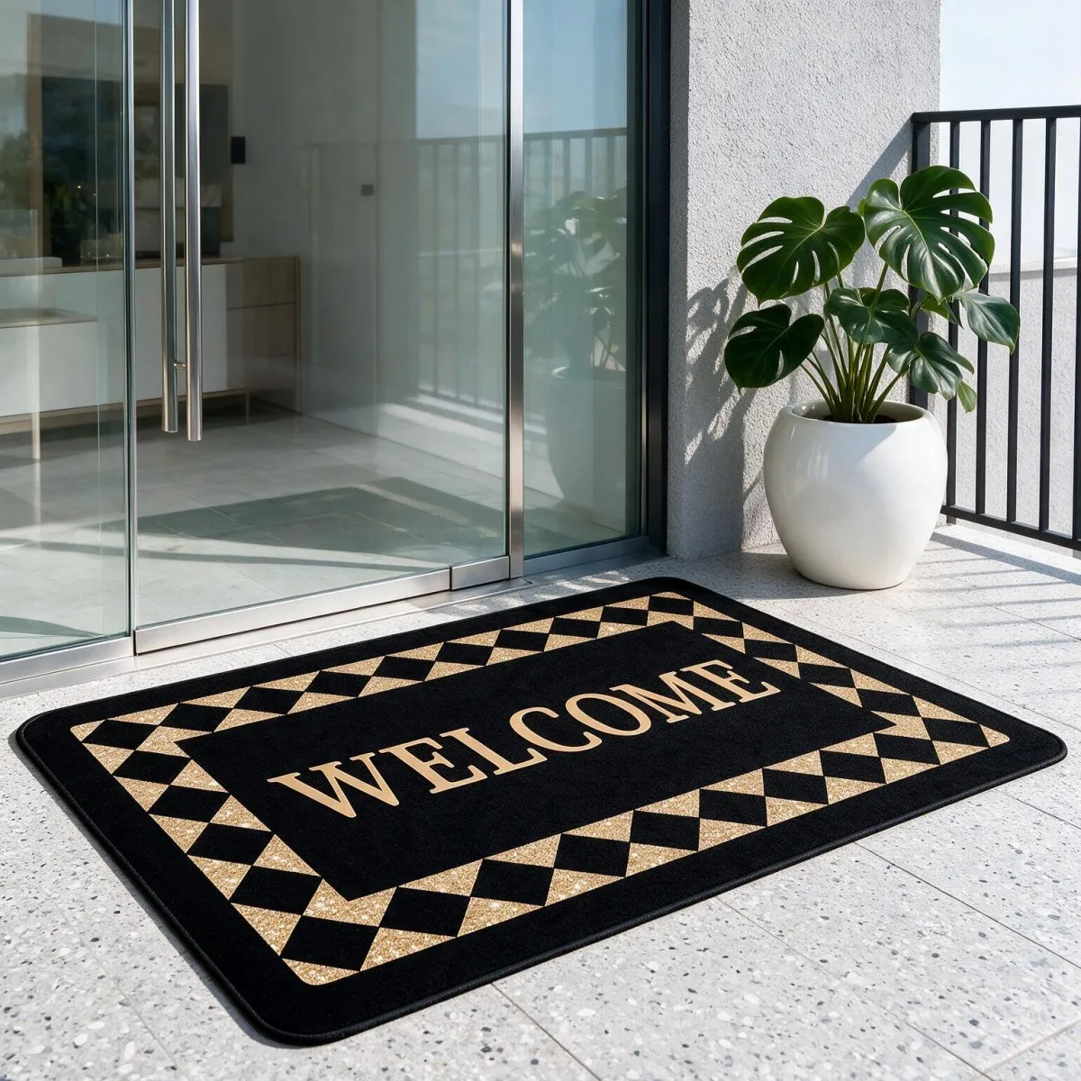 Absorbent Door Mat for Entryway and Bathroom, Diatom Mud Material, Thickened, Durable, Non-Slip Rubber Backing