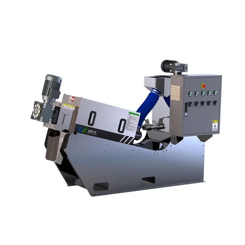 Automatic stacked screw sludge dewatering machine, pig manure blister manure dewatering machine, chemical wastewater