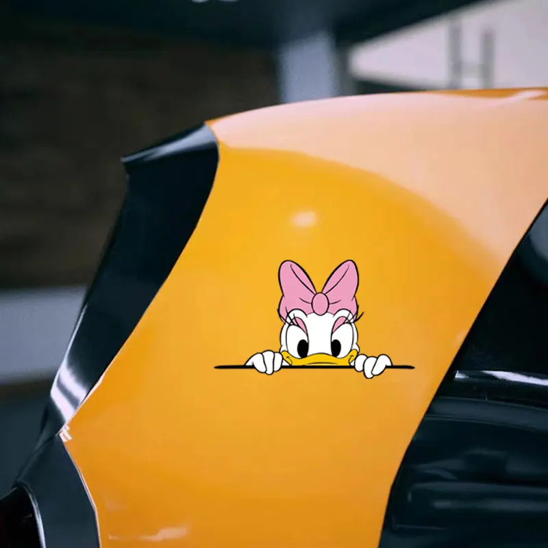 Mickey Mouse Minnie Cartoon Cute Lovely Decals Car Stickers For Rearview Mirrors Window Windshield Trunk Bumper Motorcycles view 3